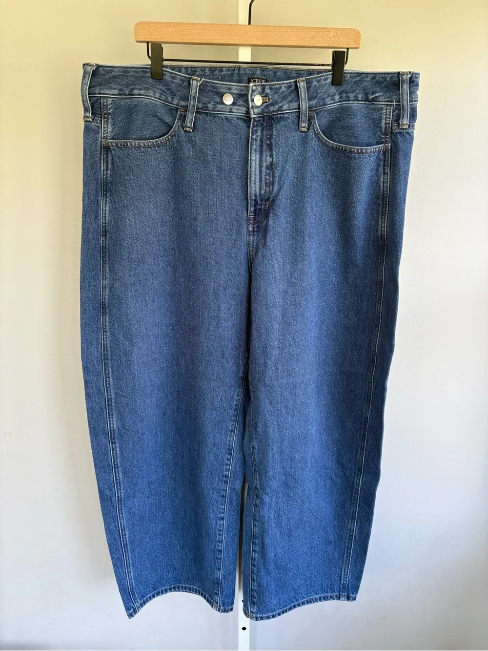 J.Crew Barrel Leg Jeans Women’s 34 High Rise Blue Denim
